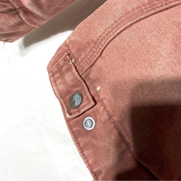 Vintage Carhartt WJO97 VRS Salmon Pink Duck Canvas Detroit Blanket Lined Coat XL - Picture 16 of 16